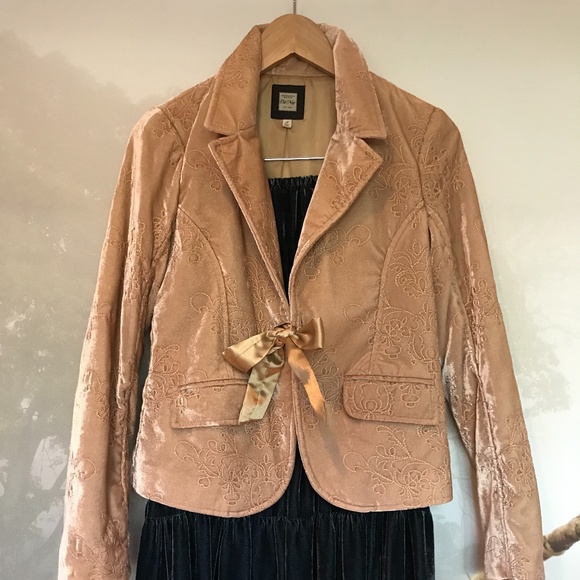 Old Navy Jackets & Blazers - OLD Navy velvet jacket with bow size S